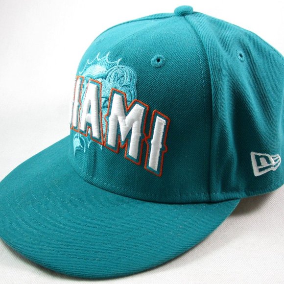 New Era Miami Dolphins NFL Embroidered Green Ball Cap Hat, Size 7-1/4 - Picture 3 of 6